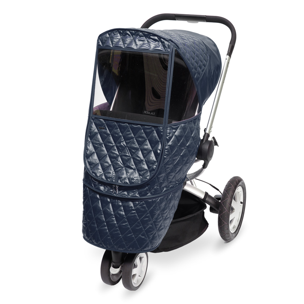Castle Alpha Twin Stroller Weather Shield (Navy) – Manito USA